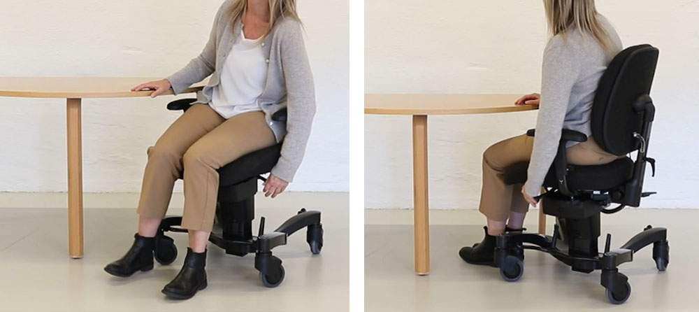 足こぎで移動しやすい椅子