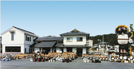 紫香楽つくばい 【信楽焼/かね馬/噴水/オブジェ/癒しの空間/日本庭園