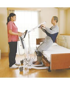 起立リフト イージーアップ　ベッドでの使用例