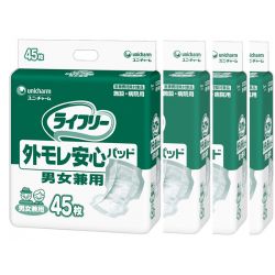 ライフリー　外モレ安心パッド 男女兼用 45枚入×4袋セット 1ケース 施設・病院用【尿とりパッド 尿吸収シート 吸水パッド 介護用おむつ ユニチャーム】