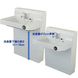 電動昇降式洗面台　まいせるふ