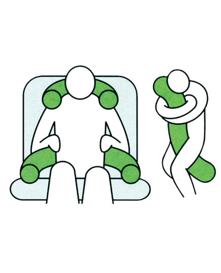 座位や寝姿の姿勢保持に