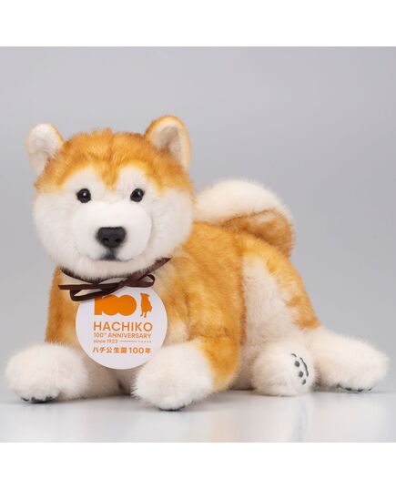 撫でると鳴く、呼べば答えるぬいぐるみ介護ロボットなでなでワンちゃん 秋田犬ハチ