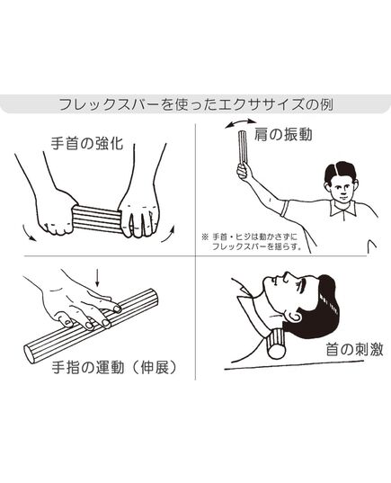筋力強化・振動・刺激の弾性抵抗運動具：セラバンドフレックスバー THERABAND